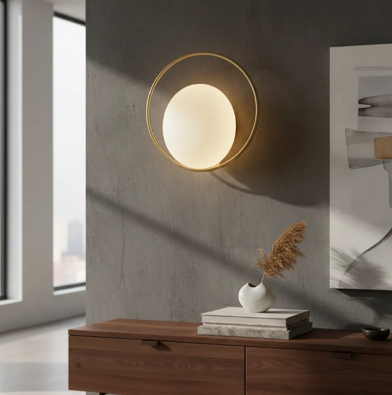 Arandela Led Dourada